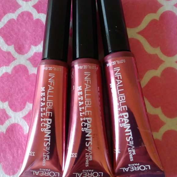 SOLD SOLD SOLD L'Oreal Bundle of 3 Lip Metallic Gift - Picture 5 of 11
